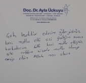 Sizi gördüğüm zaman korkularım bitti.