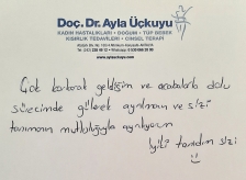 Çok korkarak geldim, mutlulukla ayrılıyorum.